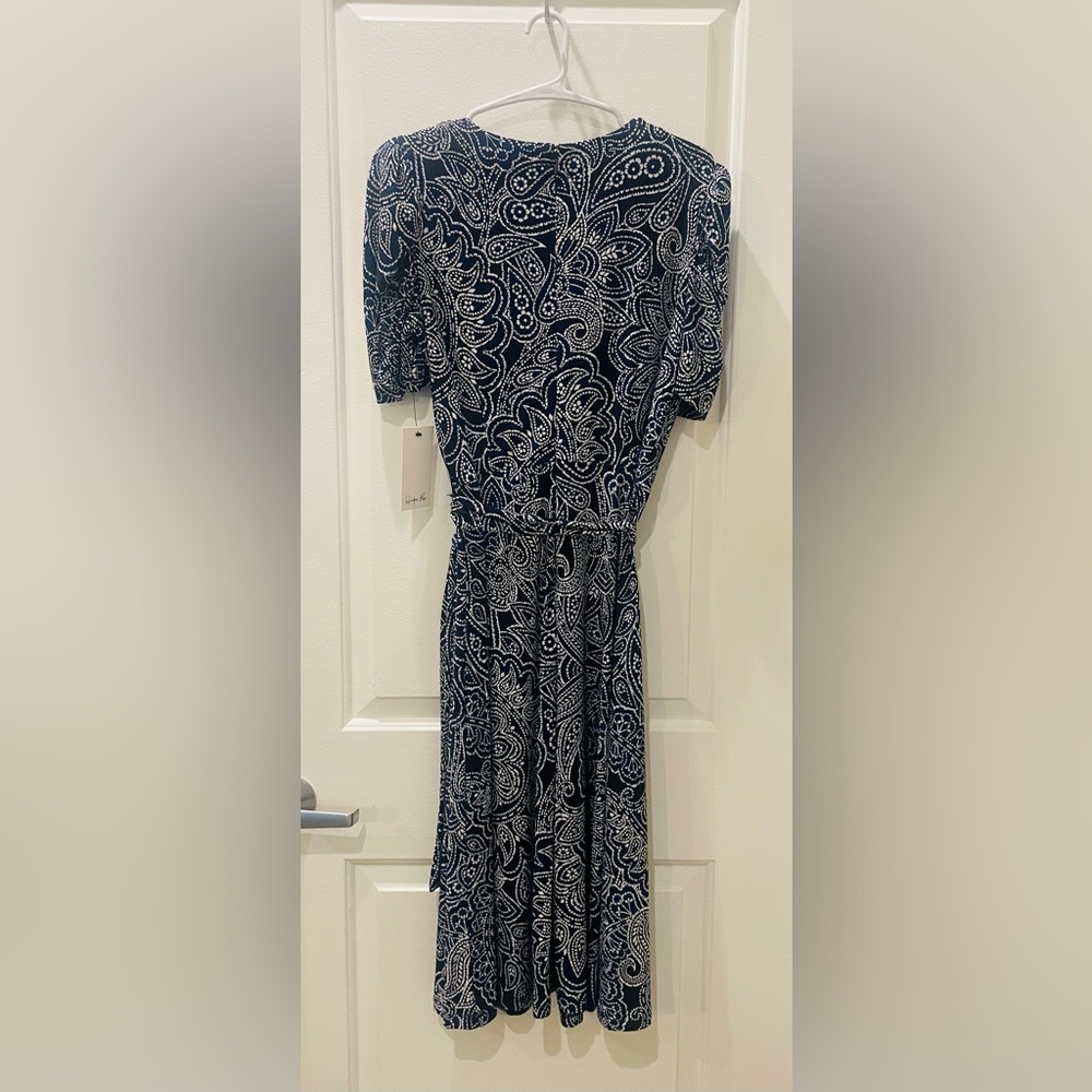 NEW…Harper Rose Drape Sleeve Patterned Wrap Dress - Picture 3 of 4